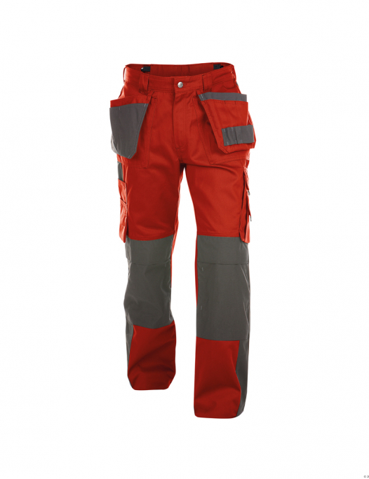 Dassy, bundhose, multitaschen, seattle, arbeitshose, workwear, berufskleidung, berufshose, work pant, herren, männer, arbeitsklamotte, friedewald, 200428, rot, zementgrau, grau, 6642, cargohose-Dassy Seattle Arbeitshose mit Hängetaschen und Kniepolstertaschen Herren - 300 g/m²-DA-200428