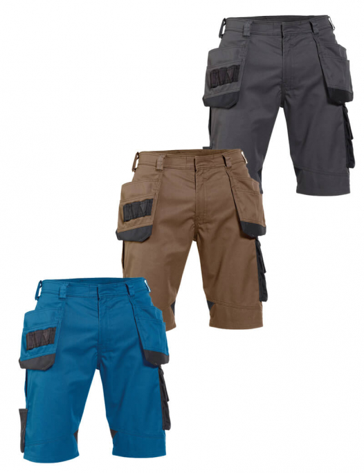 dassy bionic short azurblau anthrazitgrau DA-250071-6846-Dassy Bionic Multitaschen-Short Herren - 250 g/m-DA-250071