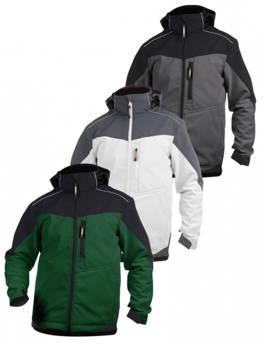 dassy, jakarta, jacke, softshell, soft, arbeit, work, jacket, 300336, fleece, wasserdicht, winddicht, stretch, kfz, mechaniker, bau, metall, zweirad, werkstatt, maler, lackierer, putzer-Dassy Jakarta Softshell-Arbeitsjacke Herren - 280 g/m²-DA-300336