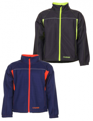 Planam Softshell-Arbeitsjacke Basalt Neon